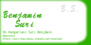 benjamin suri business card